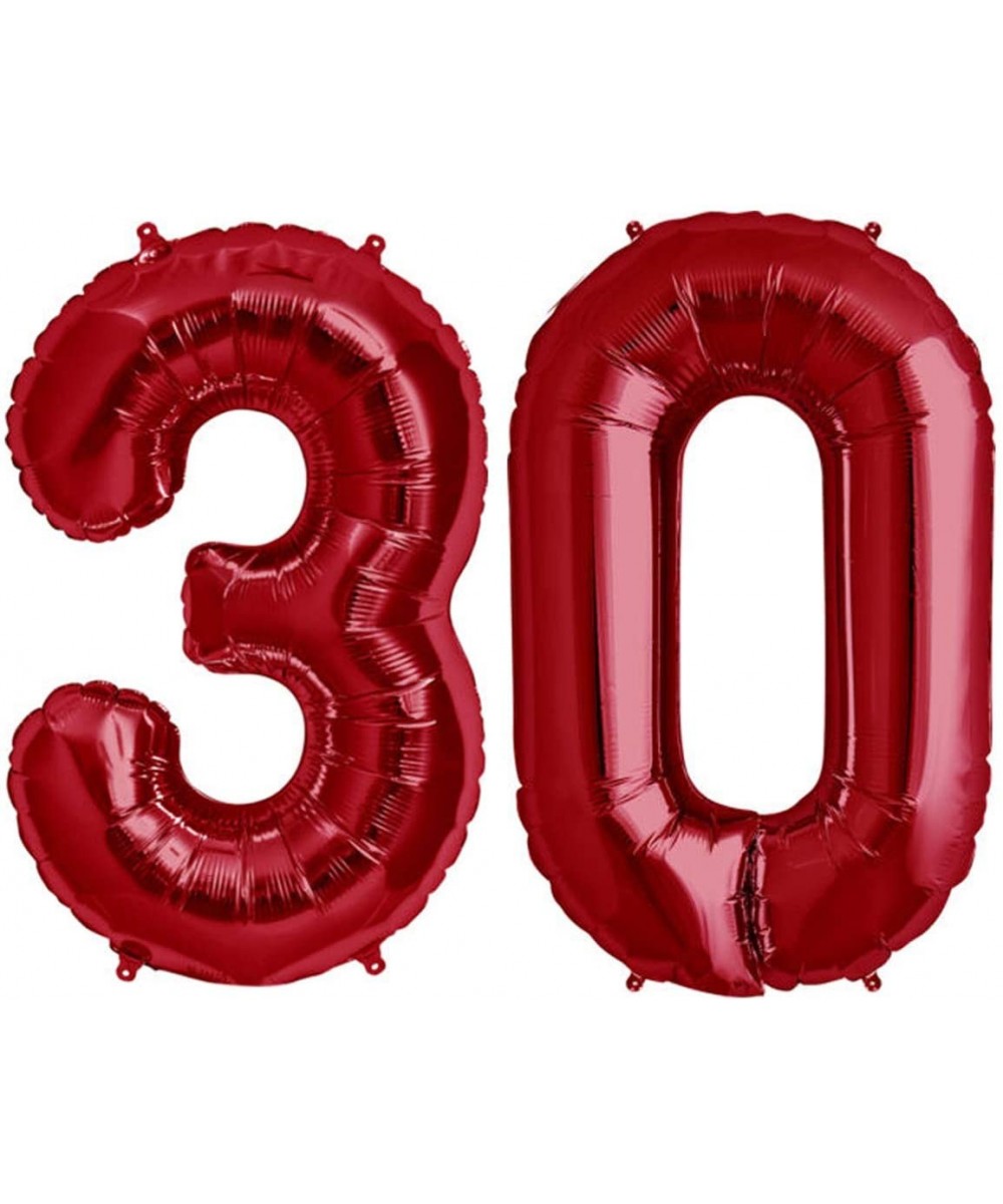 Red Number 30 Balloons- 40 Inch - Red Number 30 - CS18I4I49LM $7.19 Balloons