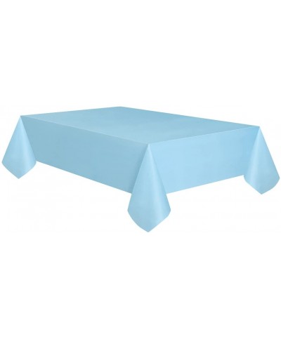 6-Pack Premium Plastic Table Cover Medium Weight Disposable Tablecloth-6PK 54"x108"-Light blue-TC58310 - Light Blue - CW195EH...