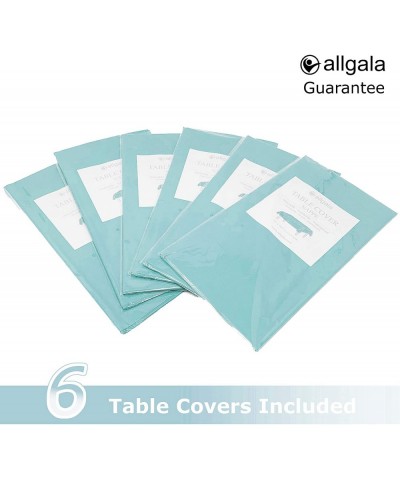 6-Pack Premium Plastic Table Cover Medium Weight Disposable Tablecloth-6PK 54"x108"-Light blue-TC58310 - Light Blue - CW195EH...