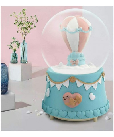 Hot Air Balloons Snow Globe Musical Box with Colorful Changing LED Lights Home Decorations for Girls Babies Friends Birthday ...