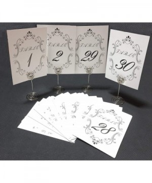 30 Pieces Sliver Table Number Holders and Number 1-30 Table Cards Set Photo Menu Name Holder- Stand Table Holder for Wedding ...