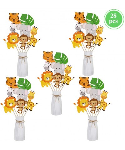 Jungle Safari Party Decorations Supplies - Jungle Animal Birthday Party Centerpiece Sticks- DIY Safari Animals Table Decorati...