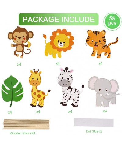 Jungle Safari Party Decorations Supplies - Jungle Animal Birthday Party Centerpiece Sticks- DIY Safari Animals Table Decorati...