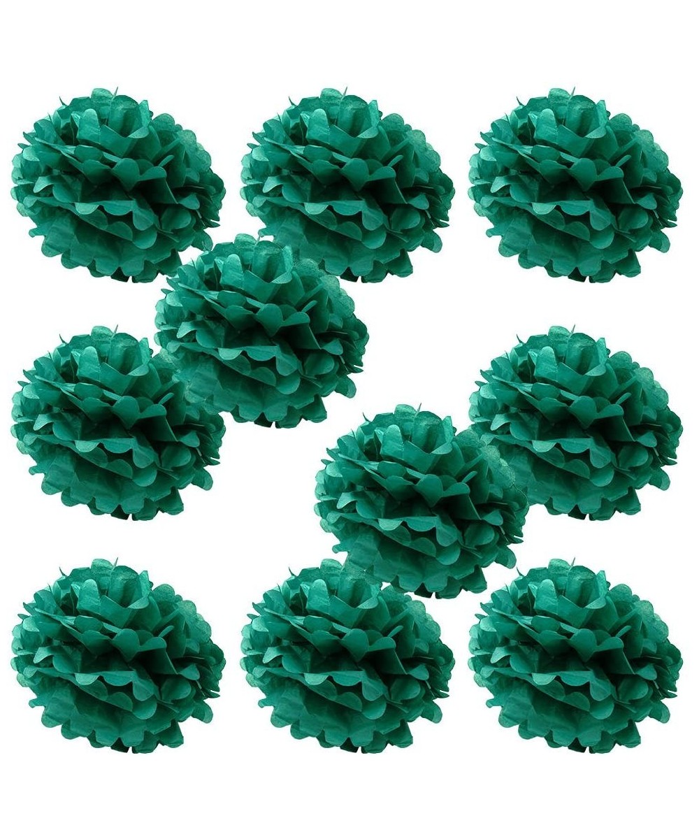 Set of 10 - Aqua Green 12" - (10 Pack) Tissue Pom Poms Flower Party Decorations for Weddings- Birthday- Bridal- Baby Showers-...