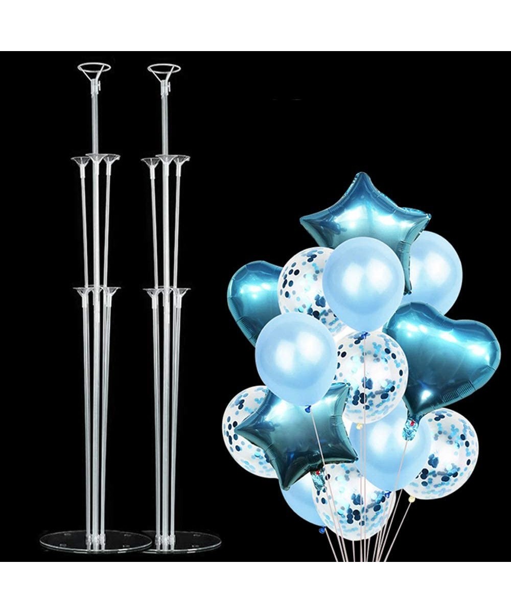 2 Packs Balloon Stands Include 14 Balloons- Reusable 28" Height Balloon Stand Kit for Table and Floor for Party Decoration We...