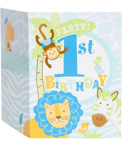 Blue Safari First Birthday Invitations- 8ct - CN11WWZPH1P $3.93 Invitations