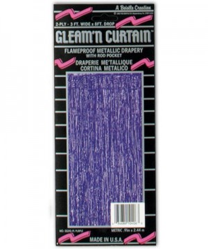 1-Ply FR Gleam 'N Curtain (purple) Party Accessory (1 count) (1/Pkg) - Purple - CL115UB8VCP $7.32 Photobooth Props