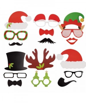 Christmas Photo Booth Props- 60 Pack Christmas Photo Props Selfie for Pictures - For Kids & Adults- Holiday Photo Booth Props...