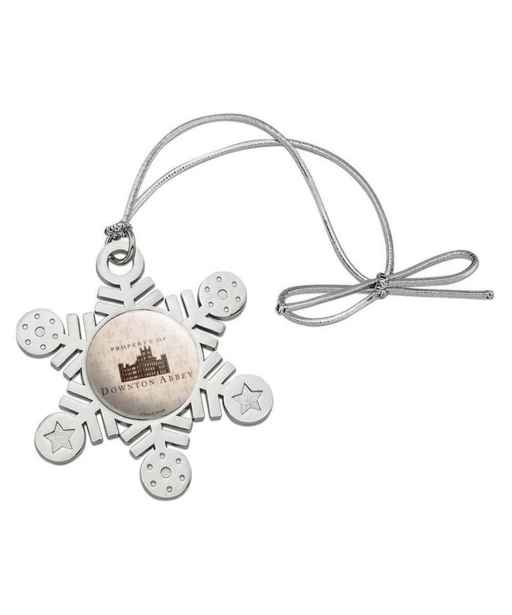 Downton Abbey Property of Metal Snowflake Christmas Tree Holiday Ornament - C318YWSU2H6 $6.19 Ornaments