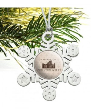 Downton Abbey Property of Metal Snowflake Christmas Tree Holiday Ornament - C318YWSU2H6 $6.19 Ornaments