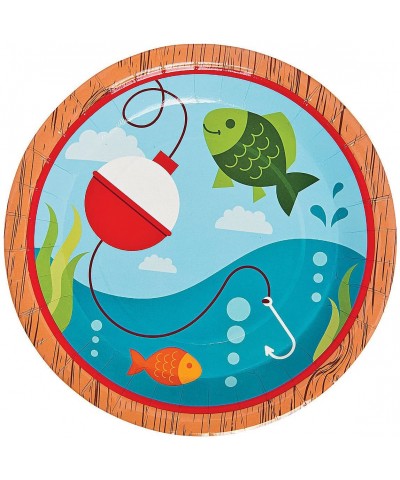 Little Fisherman Dinner Party Plates - Set of 8 - Birthday Party Supplies - CB12IGOVOA7 $7.37 Party Tableware