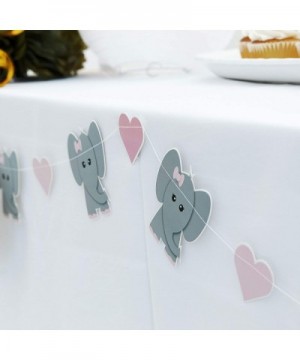 Elephant Baby Shower Decorations for Girl - Pink Baby Shower Backdrop with Balloons- Its a Girl Banner- Paper Hanging Decorat...