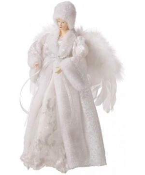 Handmade Faux Fur Angel Treetop Figurine Christmas Ornament Xmas Tree Decoration 16" H - White - 16"h White - C319HGAEHAO $28...