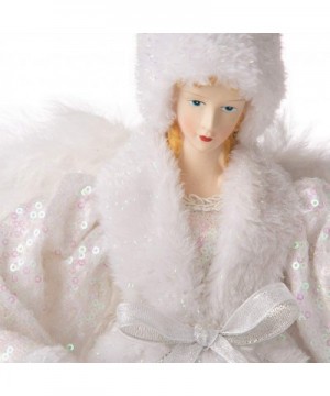 Handmade Faux Fur Angel Treetop Figurine Christmas Ornament Xmas Tree Decoration 16" H - White - 16"h White - C319HGAEHAO $28...