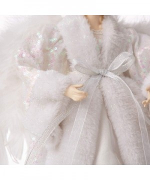 Handmade Faux Fur Angel Treetop Figurine Christmas Ornament Xmas Tree Decoration 16" H - White - 16"h White - C319HGAEHAO $28...