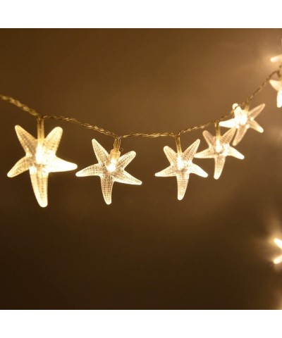 [Remote & Timer] 11 Feet 30 LED Starfish Shaped Battery Operated LED Fairy String Lights Indoor & Outdoor Used for Garden- Ch...