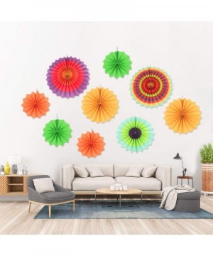 Colorful Paper Fans Decoration 12 PCS-Hanging Paper Fans Decoration for Wedding Birthday Party-Cinco De Mayo Carnival Mexican...