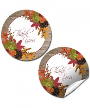 Fall In Love Autumn Leaves Thank You Sticker Labels- 40 2" Party Circle Stickers by AmandaCreation- Great for Party Favors- E...