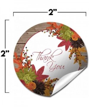 Fall In Love Autumn Leaves Thank You Sticker Labels- 40 2" Party Circle Stickers by AmandaCreation- Great for Party Favors- E...