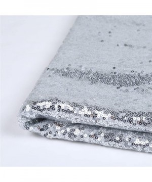 55 by 108inch Silver Sequin Tablecloth Anniversary Party Sequin Tablecloth for Home Decoration - Silver - CY189SISE7E $17.02 ...