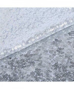 55 by 108inch Silver Sequin Tablecloth Anniversary Party Sequin Tablecloth for Home Decoration - Silver - CY189SISE7E $17.02 ...