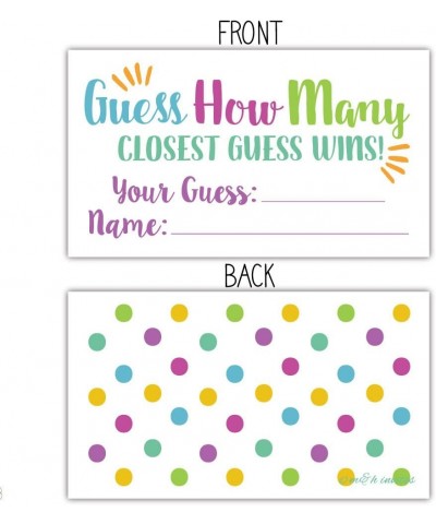 50 Candy Guessing Game Cards - Guess How Many in the Jar Game Tickets - C61898DDS3N $8.05 Party Games & Activities