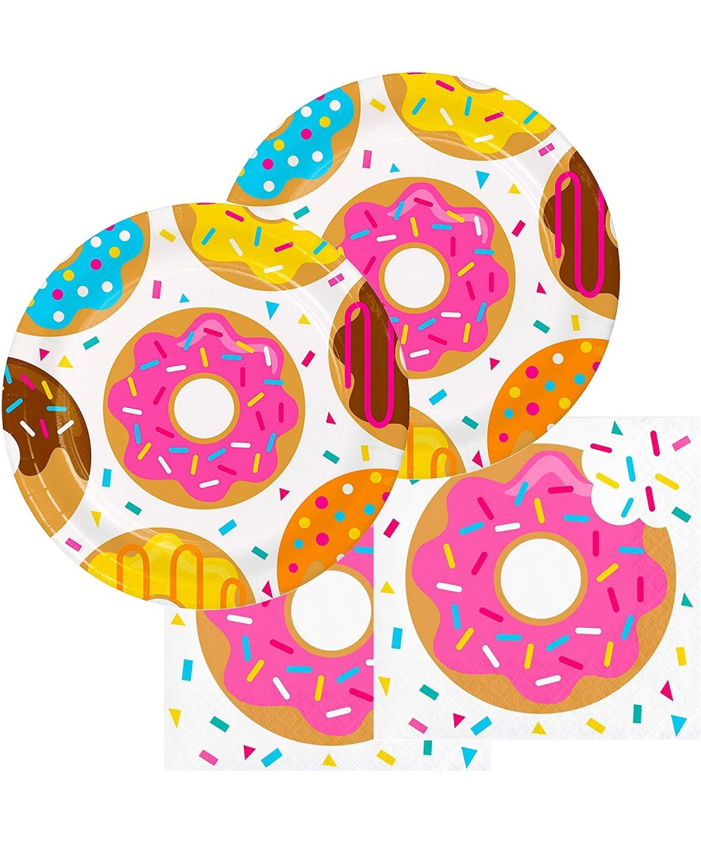 Donut Plates Napkins Party Supplies - Donut Plates and Napkins (16 Serves) - CX192273T9C $8.26 Party Packs