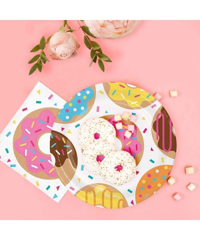 Donut Plates Napkins Party Supplies - Donut Plates and Napkins (16 Serves) - CX192273T9C $8.26 Party Packs