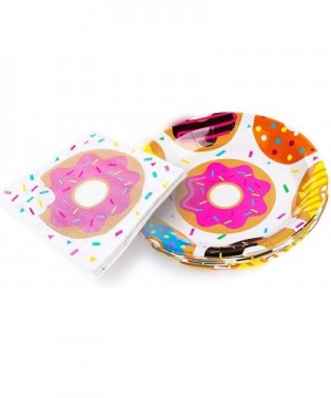 Donut Plates Napkins Party Supplies - Donut Plates and Napkins (16 Serves) - CX192273T9C $8.26 Party Packs