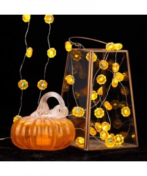 3D Pumpkin 10ft 30 LEDs Fairy String Lights Battery Operated String Lights with 12-Modes- Remote&Timer for Fall- Halloween- T...