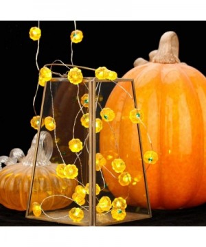 3D Pumpkin 10ft 30 LEDs Fairy String Lights Battery Operated String Lights with 12-Modes- Remote&Timer for Fall- Halloween- T...