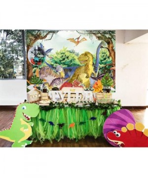 Dinosaur Theme Backdrop Wild Forest Safari Jungle Animals Photography Background for Kids Children Happy Birthday Party Cake ...