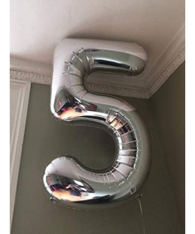 Silver Number 50 Balloon- 40 Inch - Silver Number 50 - C918UW380OT $8.57 Balloons