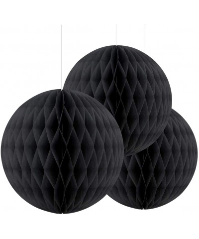 Black Paper Honeycomb Tissue Balls for Party Decoration (3pcs BLACK honneycombs 6in) - 3pcs BLACK honneycombs 6in - C218A6Y2Y...
