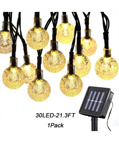 Solar Globe String Lights 21ft 30 LED- Solar Powered Christmas Lights Waterproof Decorative Lights- Wedding- Garden- Home Dec...