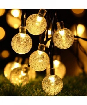 Solar Globe String Lights 21ft 30 LED- Solar Powered Christmas Lights Waterproof Decorative Lights- Wedding- Garden- Home Dec...