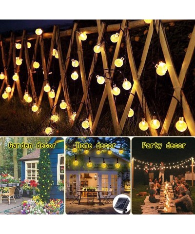 Solar Globe String Lights 21ft 30 LED- Solar Powered Christmas Lights Waterproof Decorative Lights- Wedding- Garden- Home Dec...