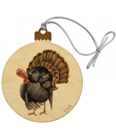 Tom The Awesome Wild Turkey Wood Christmas Tree Holiday Ornament - CS18CLRZWOX $5.04 Ornaments