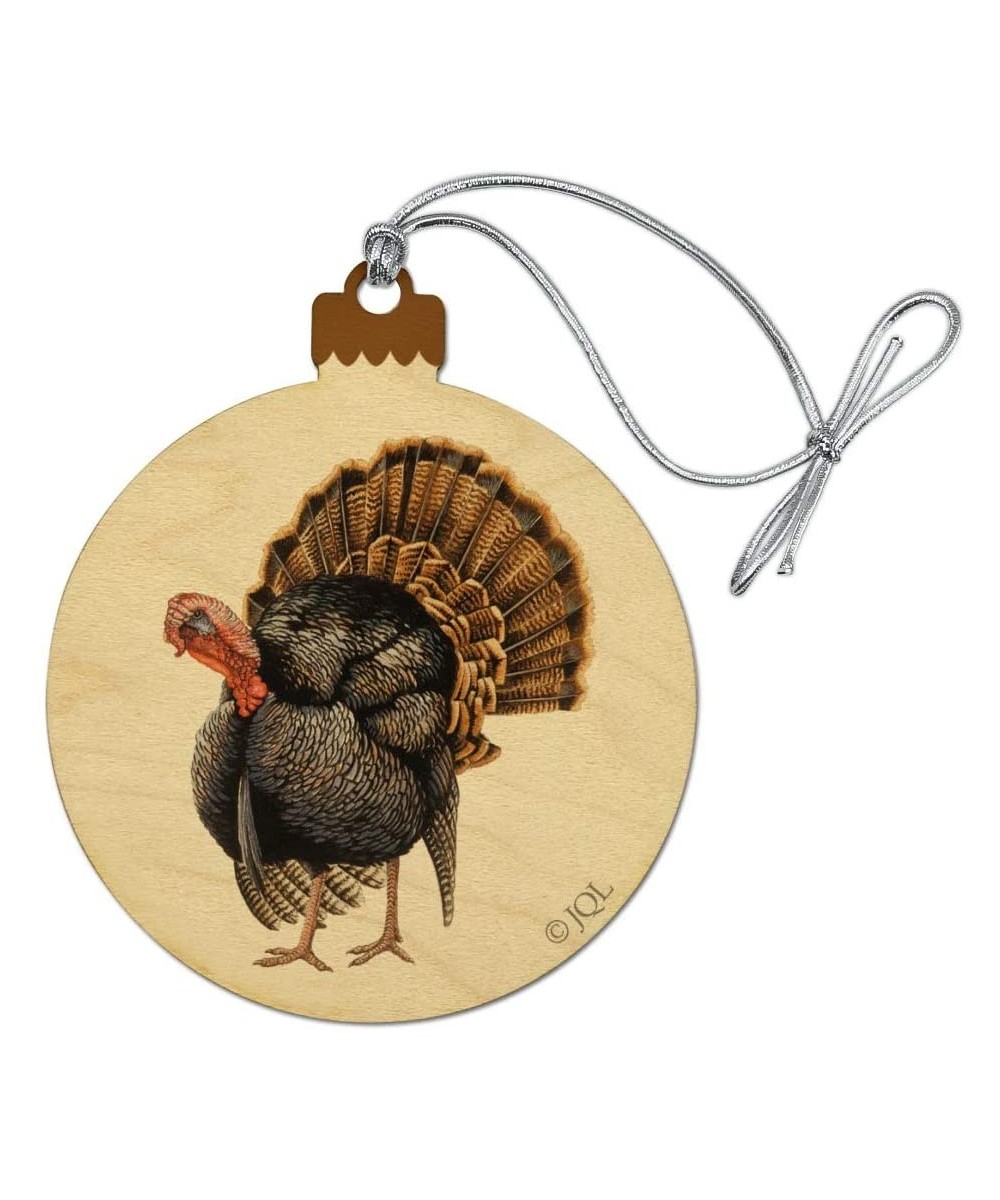 Tom The Awesome Wild Turkey Wood Christmas Tree Holiday Ornament - CS18CLRZWOX $5.04 Ornaments