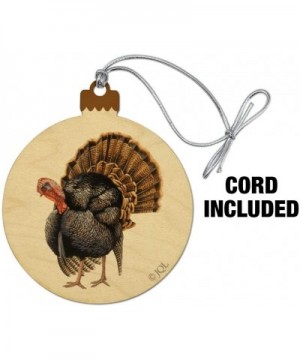 Tom The Awesome Wild Turkey Wood Christmas Tree Holiday Ornament - CS18CLRZWOX $5.04 Ornaments