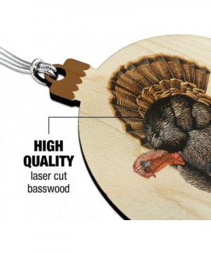 Tom The Awesome Wild Turkey Wood Christmas Tree Holiday Ornament - CS18CLRZWOX $5.04 Ornaments