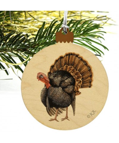 Tom The Awesome Wild Turkey Wood Christmas Tree Holiday Ornament - CS18CLRZWOX $5.04 Ornaments