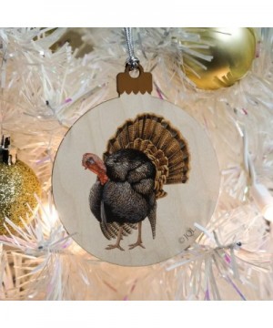 Tom The Awesome Wild Turkey Wood Christmas Tree Holiday Ornament - CS18CLRZWOX $5.04 Ornaments