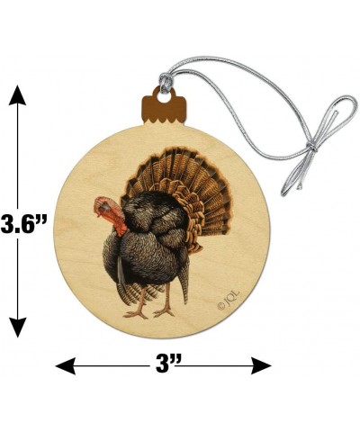 Tom The Awesome Wild Turkey Wood Christmas Tree Holiday Ornament - CS18CLRZWOX $5.04 Ornaments