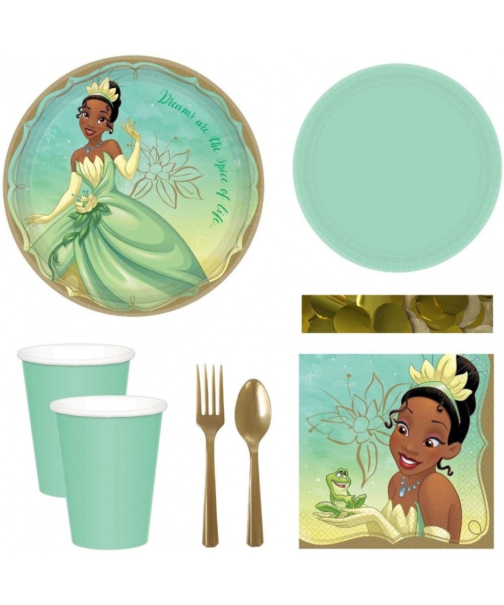 Princess Tiana Party Supplies Set for 16 Guests - Includes Large and Small Paper Plates- Napkins- Cups- Plastic Cutlery- and ...