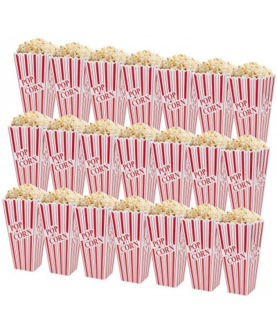 21 Pack 7.7 x 4 Inches Plastic Open-Top Popcorn Boxes Reusable Popcorn Container Set for Movie Night or Movie Party Theme - C...