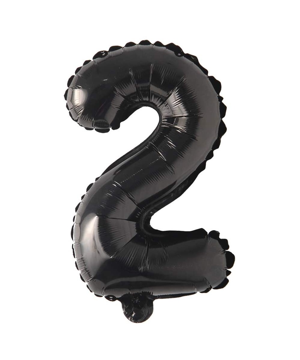 16" inch Single Black Alphabet Letter Number Balloons Aluminum Hanging Foil Film Balloon Wedding Birthday Party Decoration Ba...