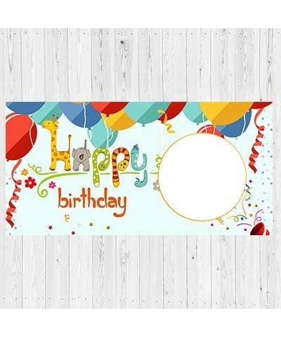Personalized Birthday Party Banner with Kid's Photo- Happy Birthday Banner Vinyl Banners with Customized Picture for Baby Sho...