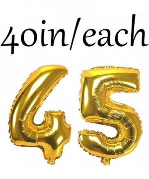 Happy 45th Birthday Banner Balloons Set for 45 Years Old Birthday Party Decoration Supplies Gold Black - C618LGXTISG $14.66 B...
