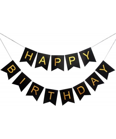 Happy 45th Birthday Banner Balloons Set for 45 Years Old Birthday Party Decoration Supplies Gold Black - C618LGXTISG $14.66 B...